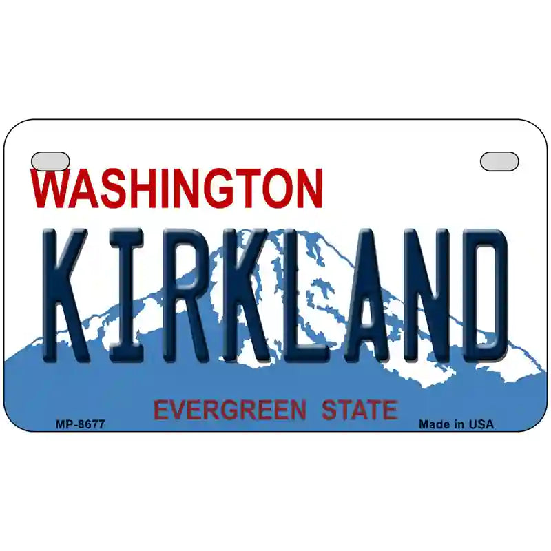 Kirkland Washington Metal Novelty License Plate 7" x 4" (MP)