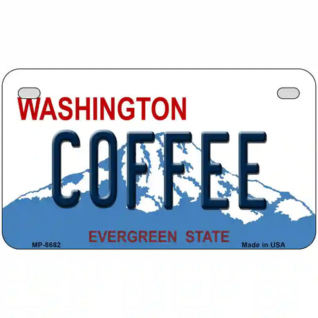 Coffee Washington Metal Novelty License Plate 7" x 4" (MP)