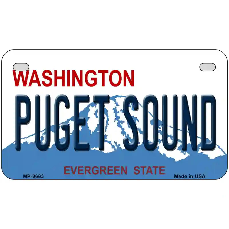 Puget Sound Washington Metal Novelty License Plate 7" x 4" (MP)