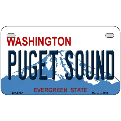 Puget Sound Washington Metal Novelty License Plate 7" x 4" (MP)