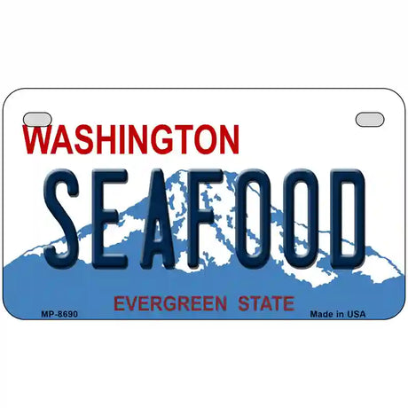 Seafood Washington Metal Novelty License Plate 7" x 4" (MP)