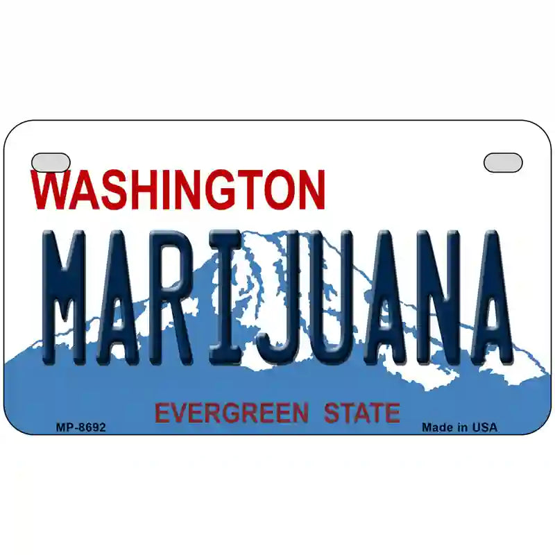 Marijuana Washington Metal Novelty License Plate 7" x 4" (MP)