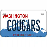 Cougars Washington Metal Novelty License Plate 7" x 4" (MP)