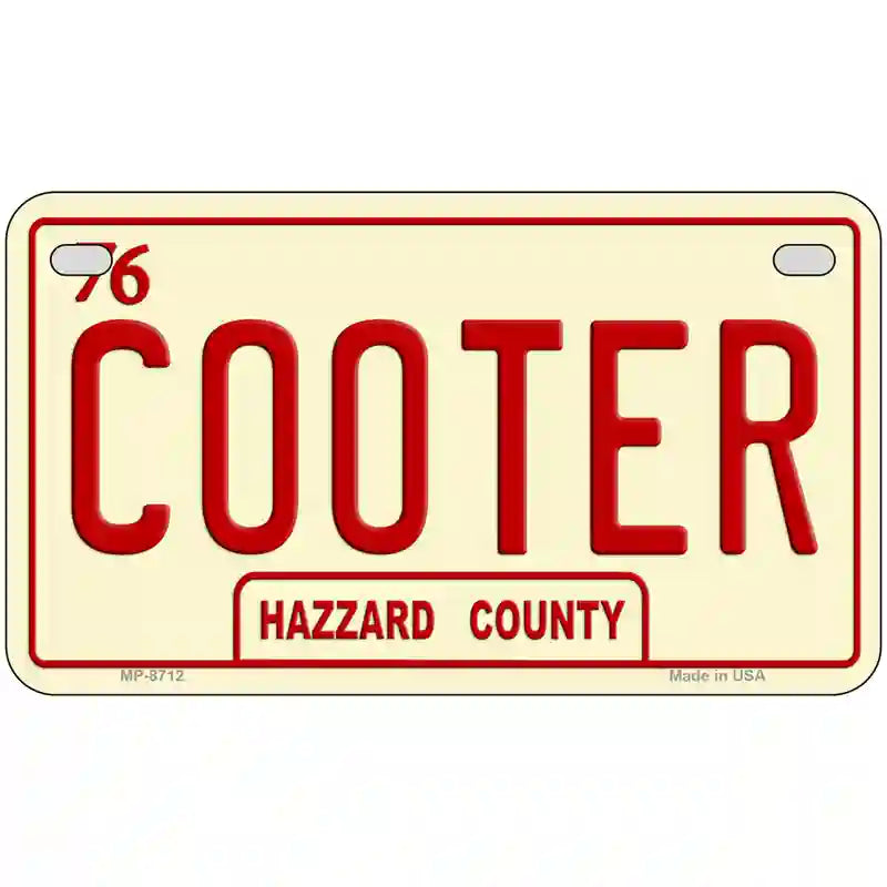 Cooter Metal Novelty License Plate 7" x 4" (MP)