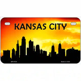 Kansas City Silhouette Metal Novelty License Plate 7" x 4" (MP)