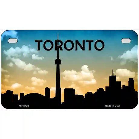 Toronto Silhouette Metal Novelty License Plate