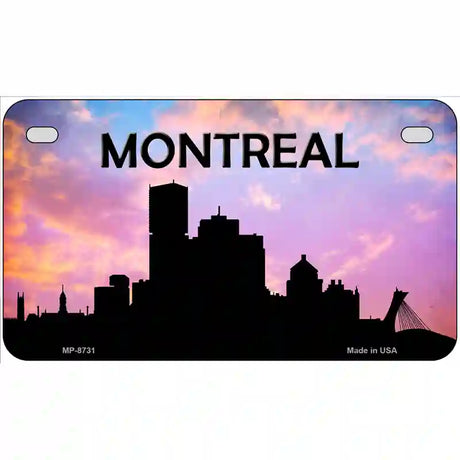 Montreal Silhouette Metal Novelty License Plate 7" x 4" (MP)