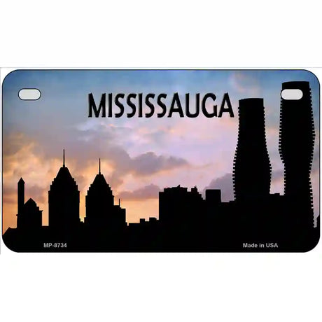 Mississauga Silhouette Metal Novelty License Plate 7" x 4" (MP)