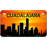 Guadalajara Silhouette Metal Novelty License Plate 7" x 4" (MP)