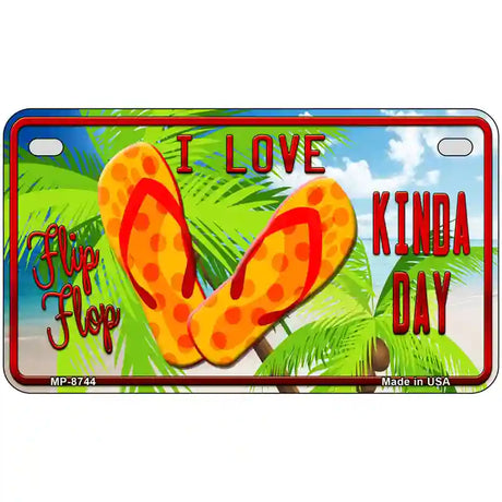 I Love Flip Flop Metal Novelty License Plate 7" x 4" (MP)