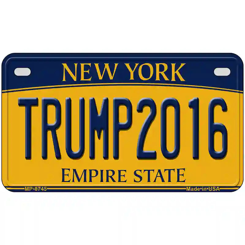 Trump 2016 Metal Novelty License Plate 7" x 4" (MP)