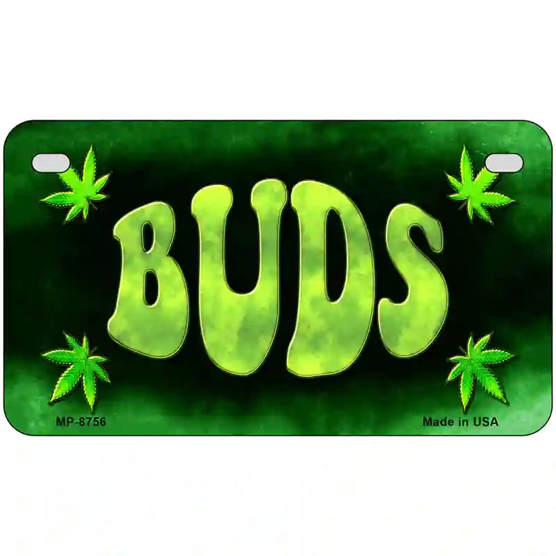 Buds Metal Novelty License Plate 7" x 4" (MP)