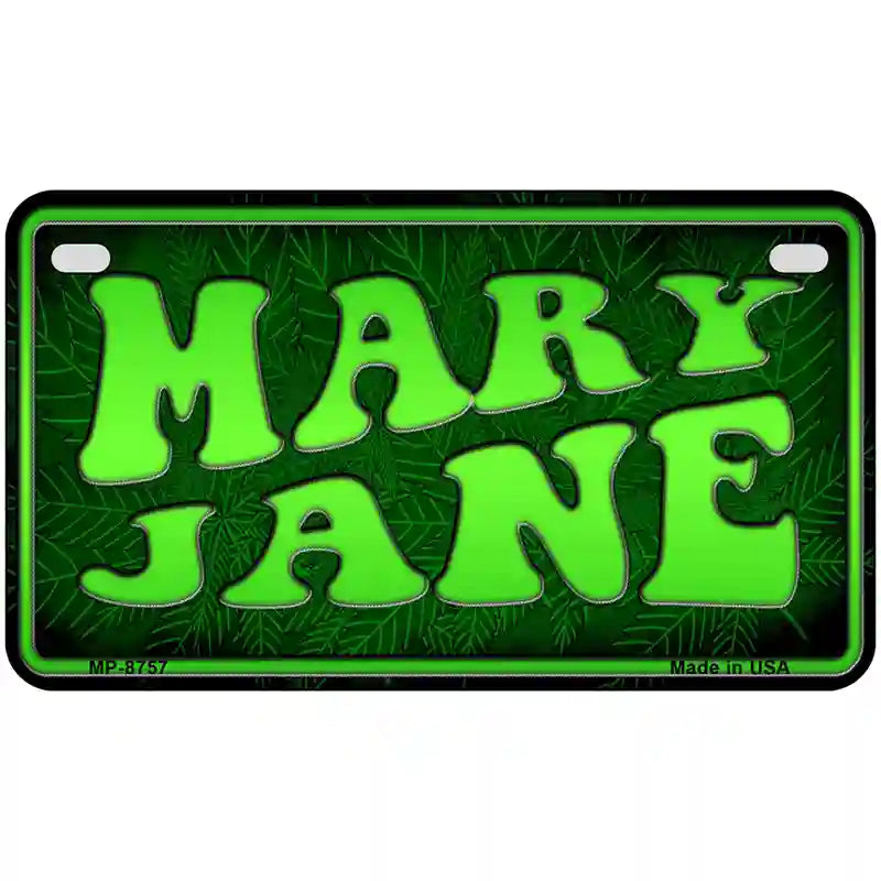 Mary Jane Metal Novelty License Plate 7" x 4" (MP)