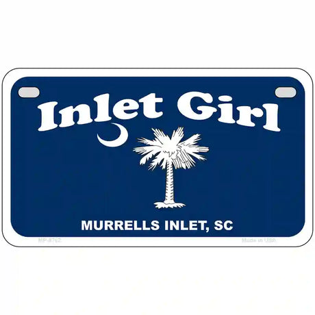 Inlet Girl Metal Novelty License Plate 7" x 4" (MP)