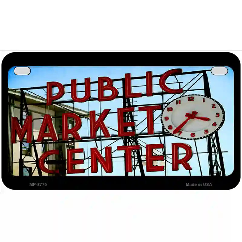 Pikes Place Metal Novelty License Plate 7" x 4" (MP)