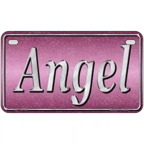 Angel Pink Metal Novelty License Plate 7" x 4" (MP)