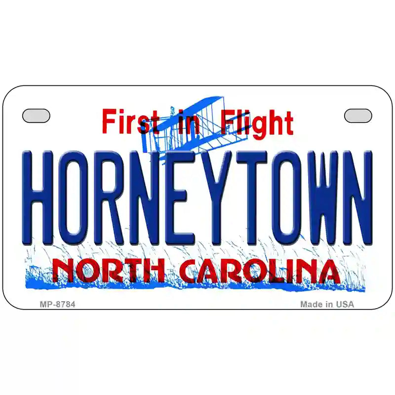 Horneytown North Carolina Metal Novelty License Plate