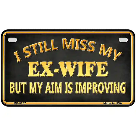 Ex Wife Metal Novelty License Plate 7" x 4" (MP)