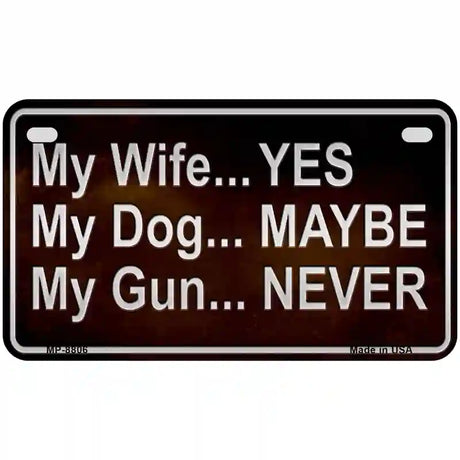 My Gun Metal Novelty License Plate 7" x 4" (MP)