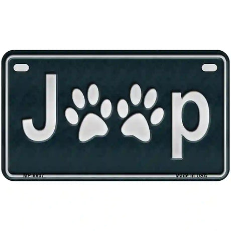 J**p Metal Novelty License Plate 7" x 4" (MP)