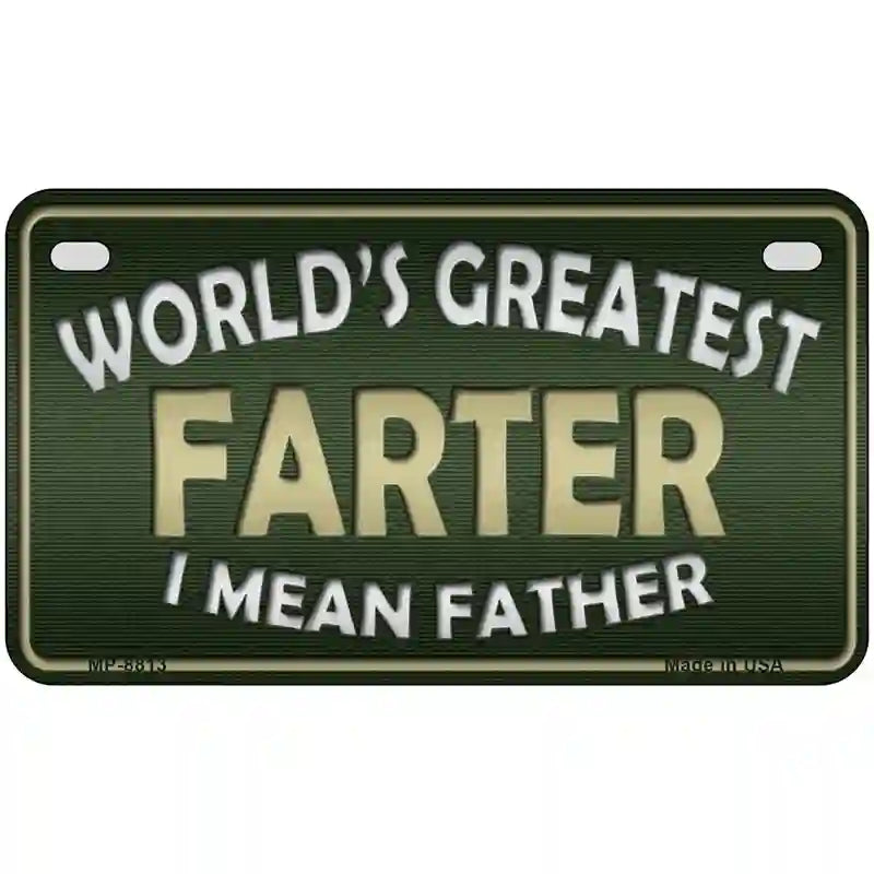 Greatest Farter Metal Novelty License Plate