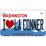 I Love La Conner Washington Metal Novelty License Plate 7" x 4" (MP)