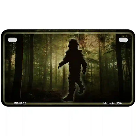 Bigfoot In The Woods Metal Novelty License Plate 7" x 4" (MP)