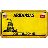 Arkansas Dont Tread On Me Metal Novelty License Plate 7" x 4" (MP) / Yes