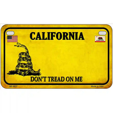 California Dont Tread On Me Metal Novelty License Plate 7" x 4" (MP)