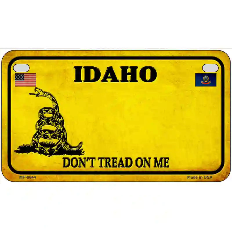 Idaho Dont Tread On Me Metal Novelty License Plate 7" x 4" (MP)