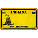 Indiana Dont Tread On Me Metal Novelty License Plate 7" x 4" (MP) / Yes