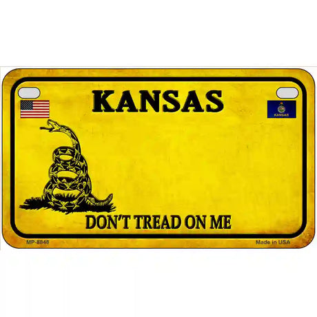 Kansas Dont Tread On Me Metal Novelty License Plate 7" x 4" (MP)