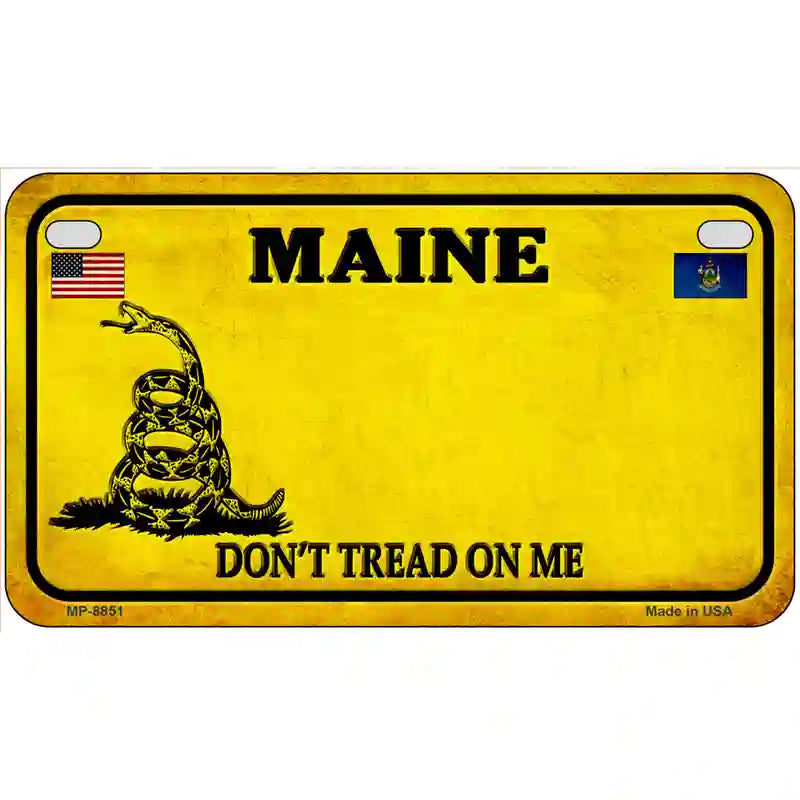 Maine Dont Tread On Me Metal Novelty License Plate 7" x 4" (MP)