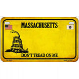 Massachusetts Dont Tread On Me Metal Novelty License Plate 7" x 4" (MP) / Yes