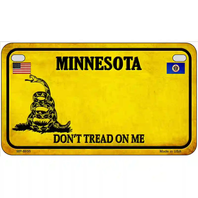 Minnesota Dont Tread On Me Metal Novelty License Plate 7" x 4" (MP) / Yes