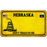 Nebraska Dont Tread On Me Metal Novelty License Plate 7" x 4" (MP) / Yes