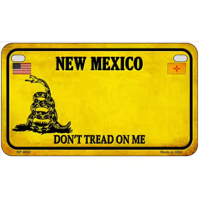 New Mexico Dont Tread On Me Metal Novelty License Plate 7" x 4" (MP)