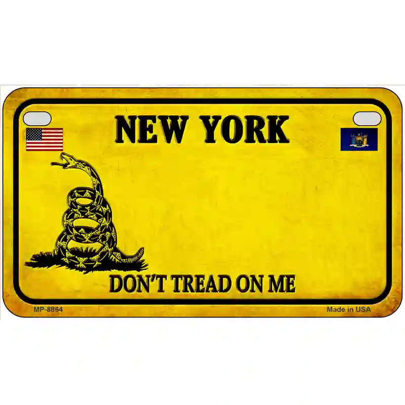 New York Dont Tread On Me Metal Novelty License Plate 7" x 4" (MP) / Yes