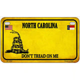 North Carolina Dont Tread On Me Metal Novelty License Plate 7" x 4" (MP) / Yes