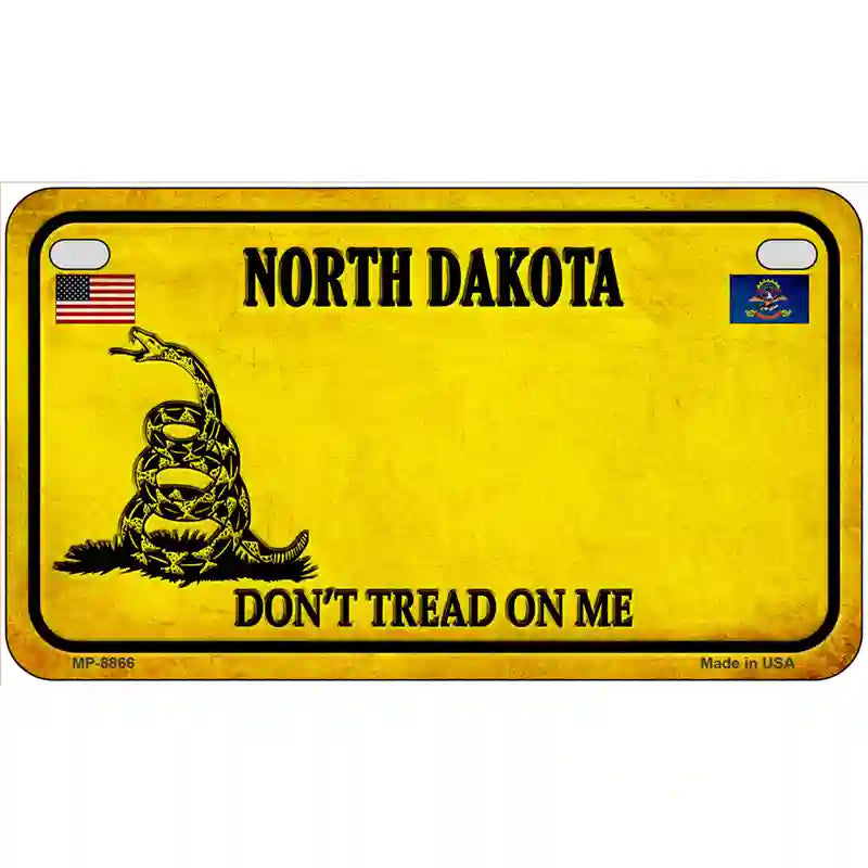 North Dakota Dont Tread On Me Metal Novelty License Plate 7" x 4" (MP)