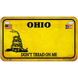 Ohio Dont Tread On Me Metal Novelty License Plate 7" x 4" (MP) / Yes