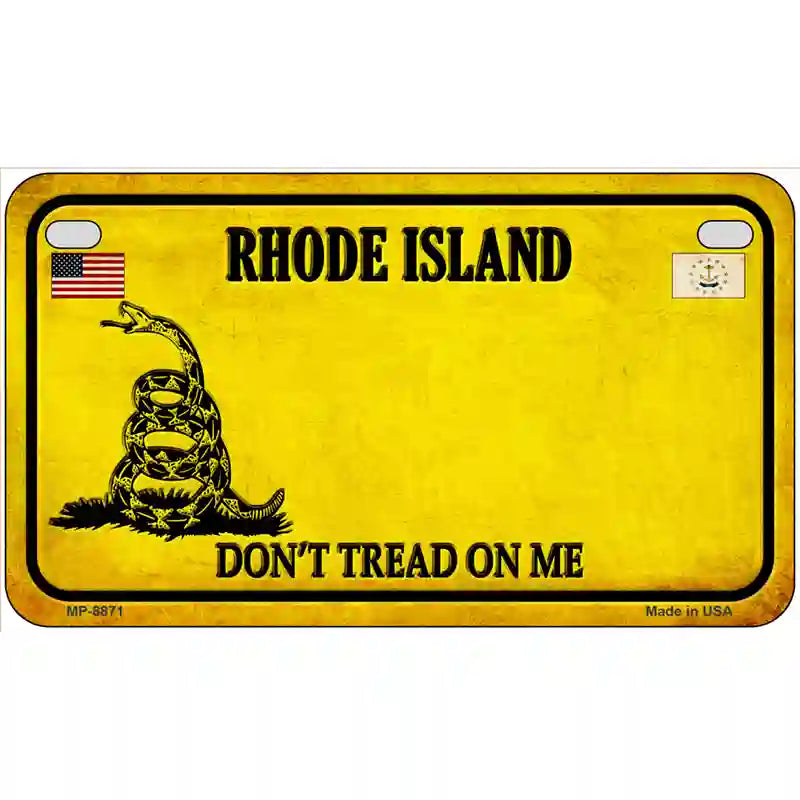 Rhode Island Dont Tread On Me Metal Novelty License Plate 7" x 4" (MP)