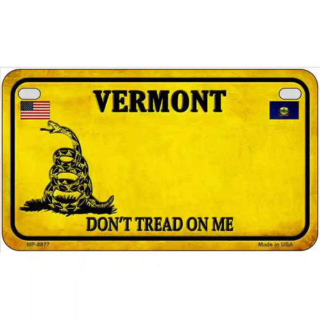 Vermont Dont Tread On Me Metal Novelty License Plate 7" x 4" (MP)