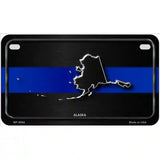 Alaska Thin Blue Line Metal Novelty License Plate 7" x 4" (MP)