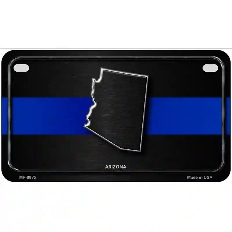 Arizona Thin Blue Line Metal Novelty License Plate 7" x 4" (MP)