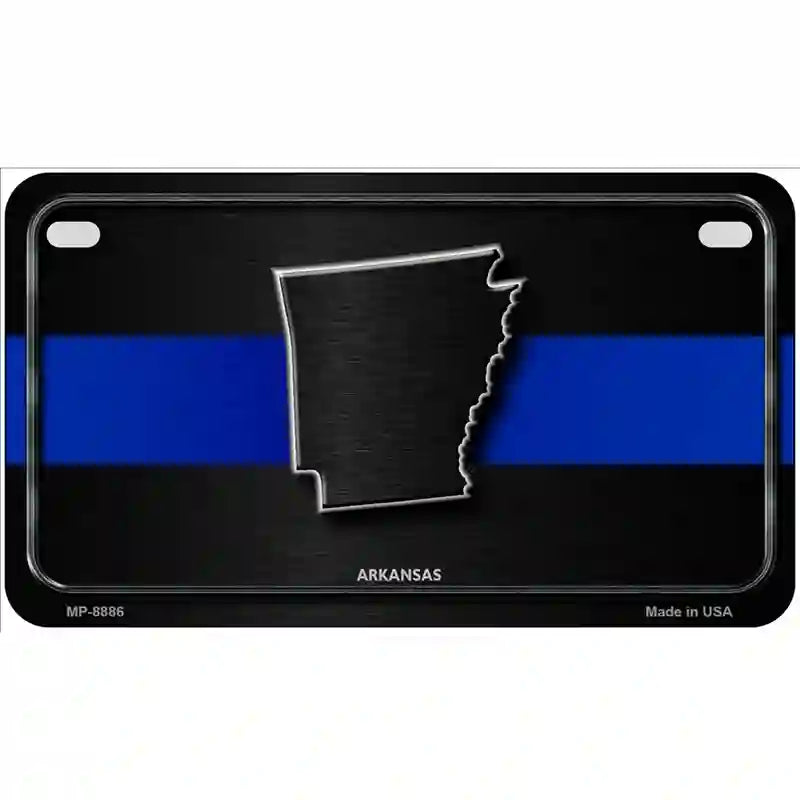 Arkansas Thin Blue Line Metal Novelty License Plate 7" x 4" (MP)