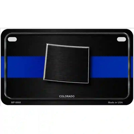 Colorado Thin Blue Line Metal Novelty License Plate 7" x 4" (MP)