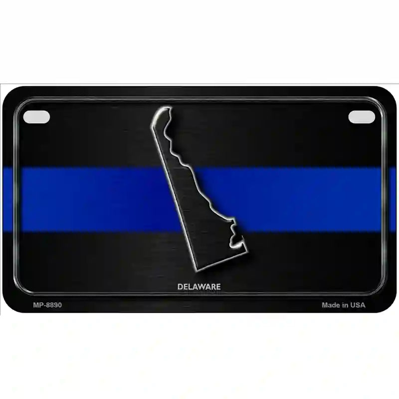 Delaware Thin Blue Line Metal Novelty License Plate 7" x 4" (MP)