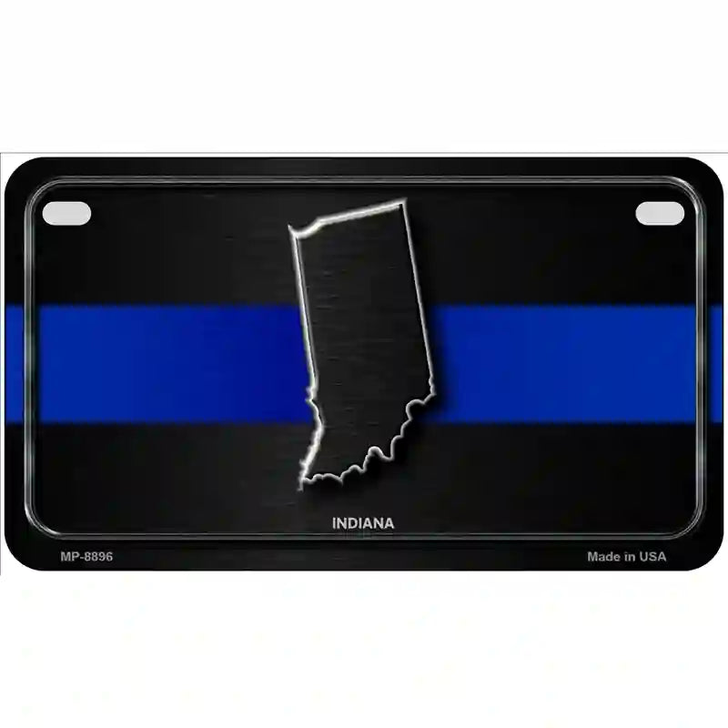 Indiana Thin Blue Line Metal Novelty License Plate