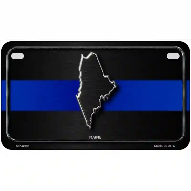 Maine Thin Blue Line Metal Novelty License Plate 7" x 4" (MP)